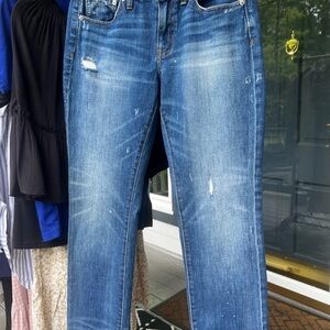 Madewell Blue Straight Jeans with Classic Fading